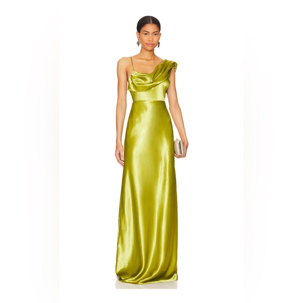 NWT House of Harlow 1960 One Shoulder Antonia Green Gown
